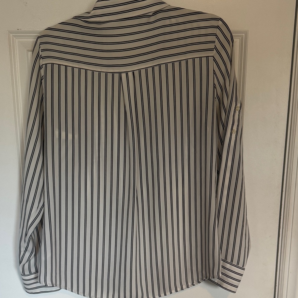 Express White and Black Striped Portofino Shirt - Picture 3 of 7